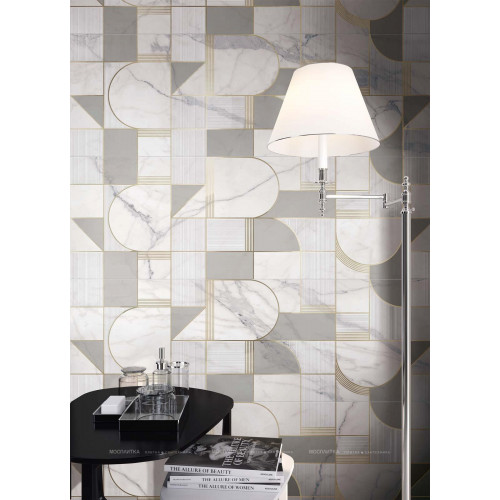 Керамическая плитка Allmarble Wall Golden White Struttura Pave Satin D