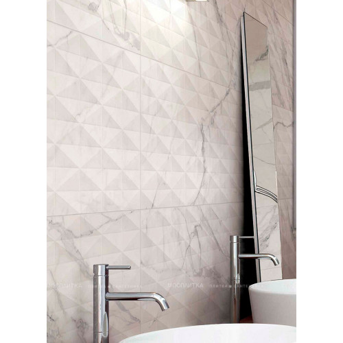 Керамическая плитка Allmarble Wall Statuario Struttura Pave Satin D Rett